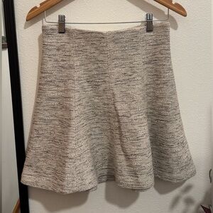 LOFT Tweed Gray A-Line Skirt